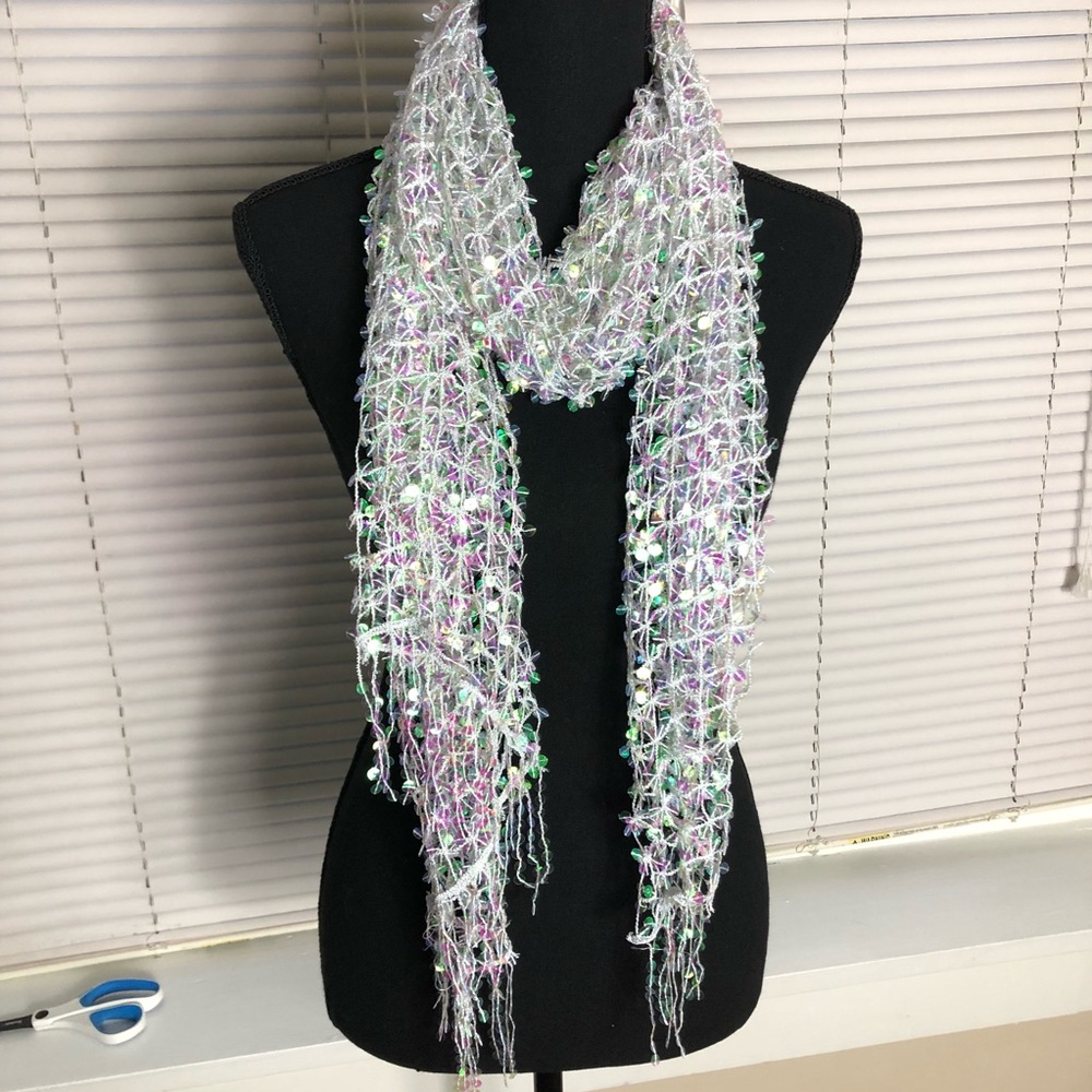 ✨ Iridescent Sequin Scarf